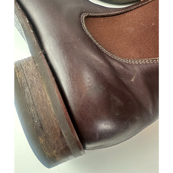 *Flawed R.M. Williams Craftsman Boots Men’s 9.5 F Brown Leather Chelsea Pull-On - Picture 5 of 16